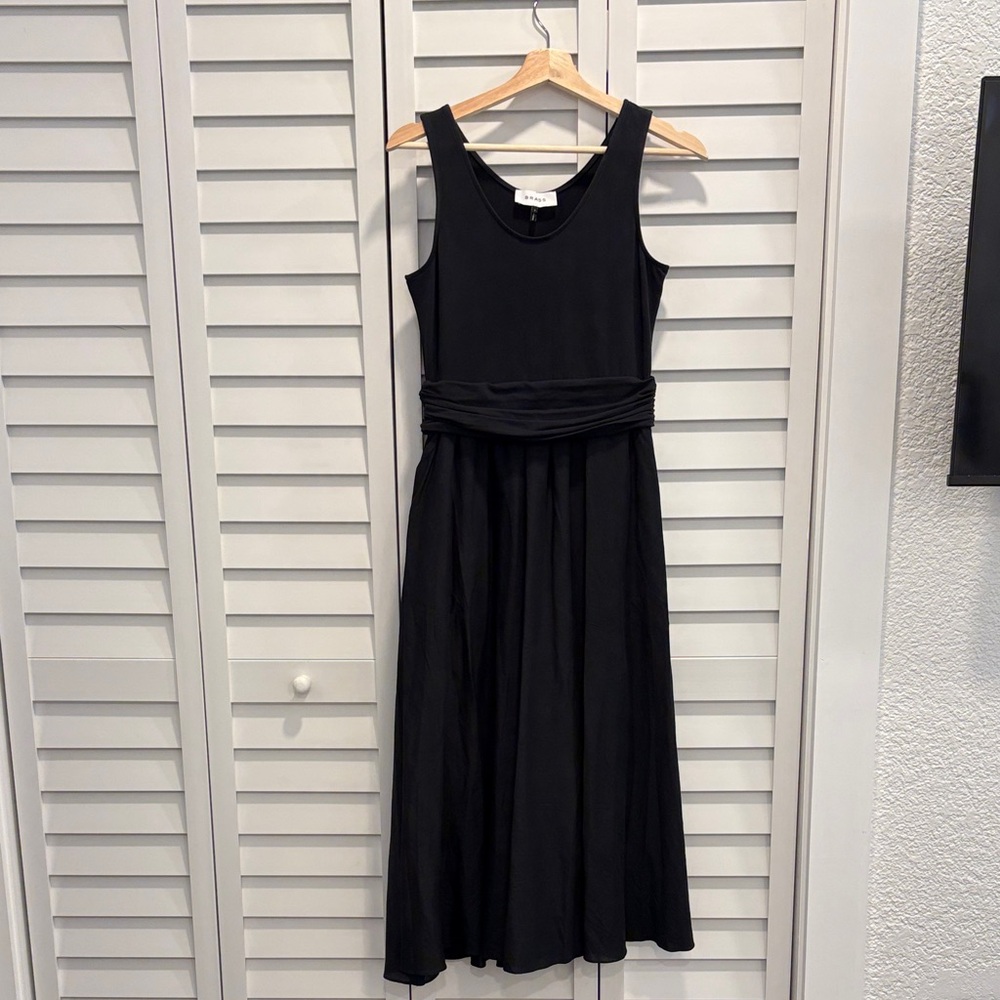 Brass Clothing Black Midi Dress